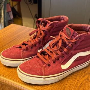 Vans Maroon High-Top Sneakers